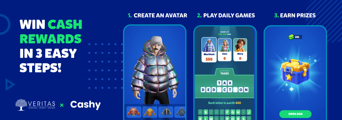 WIN CASH REWARDS IN 3 EASY STEPS! Email (1) Play Cashy