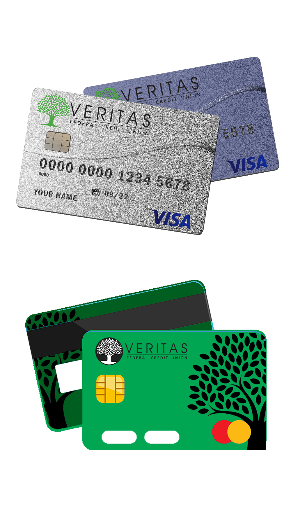 Credit cards Debit cards Types of Veritas Federal Credit Union cards