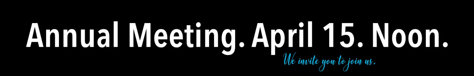 Annual Meeting April 15